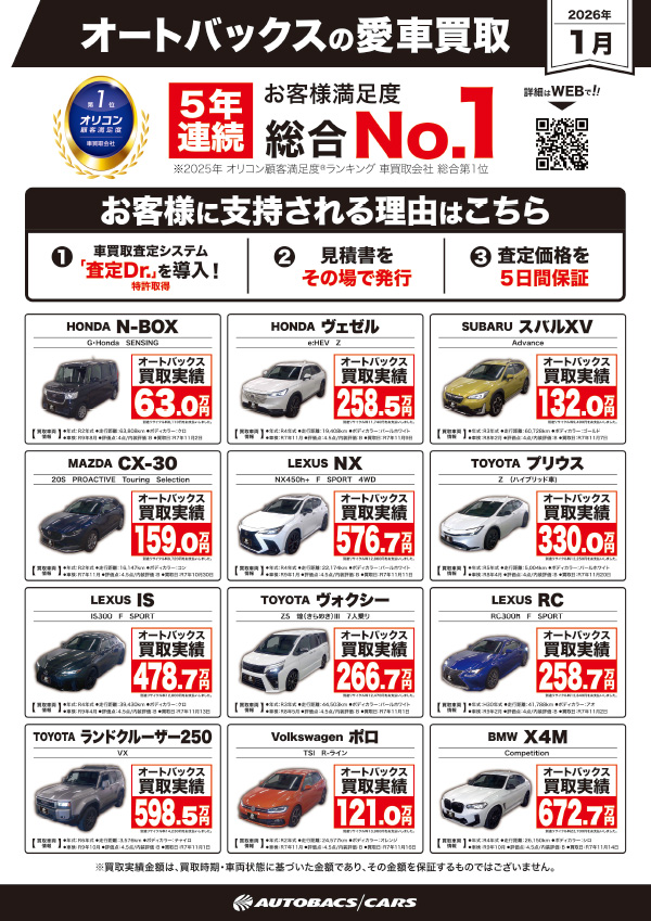 買取り強化車両