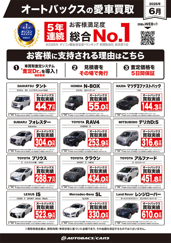 買取り強化車両